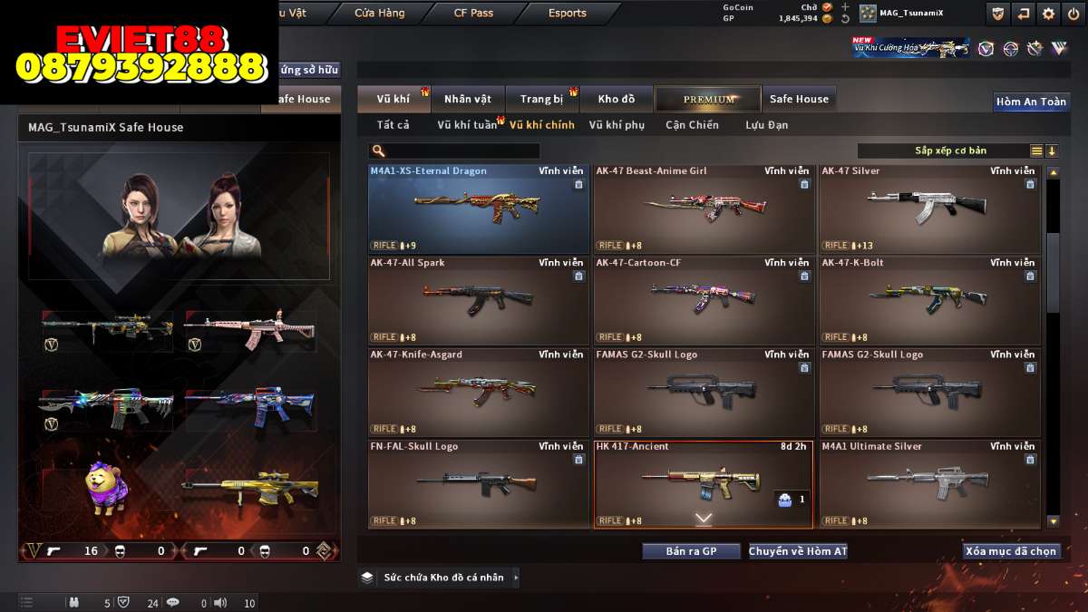 shop acc cf uy tin gia re